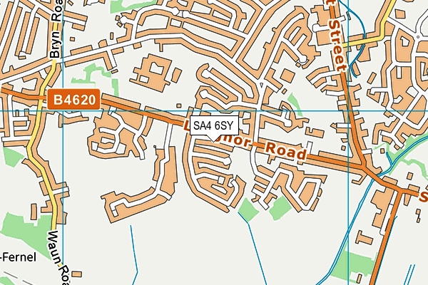 SA4 6SY map - OS VectorMap District (Ordnance Survey)