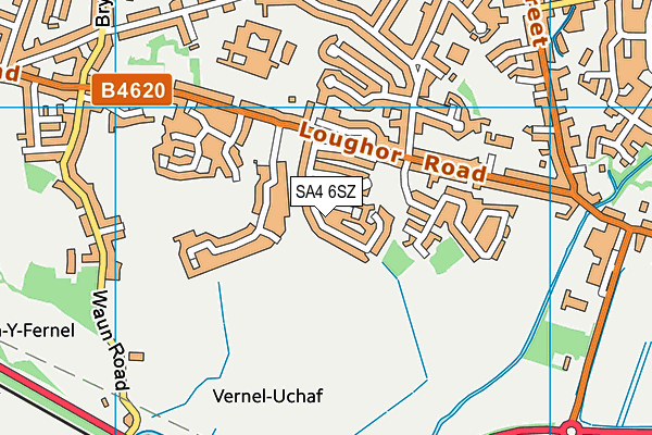 SA4 6SZ map - OS VectorMap District (Ordnance Survey)