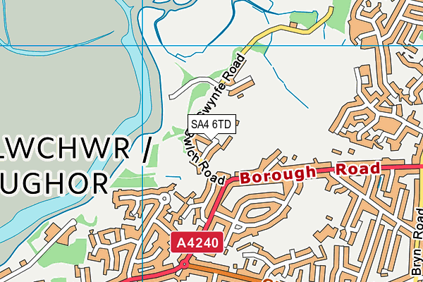 SA4 6TD map - OS VectorMap District (Ordnance Survey)