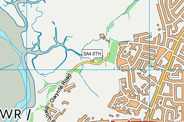 SA4 6TH map - OS VectorMap District (Ordnance Survey)