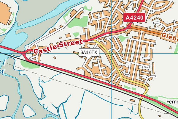 SA4 6TX map - OS VectorMap District (Ordnance Survey)