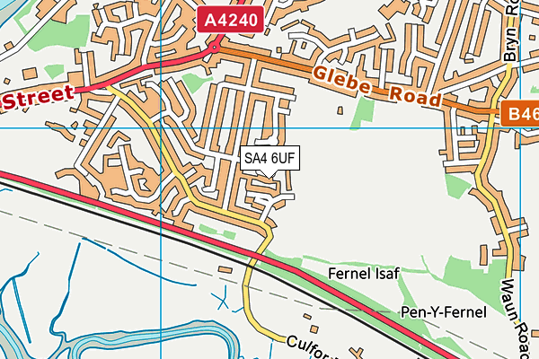 SA4 6UF map - OS VectorMap District (Ordnance Survey)