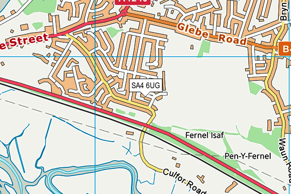 SA4 6UG map - OS VectorMap District (Ordnance Survey)