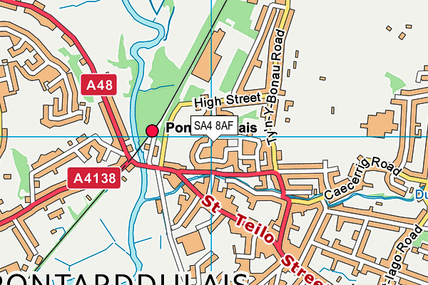 SA4 8AF map - OS VectorMap District (Ordnance Survey)