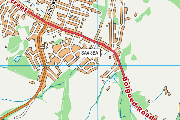 SA4 8BA map - OS VectorMap District (Ordnance Survey)