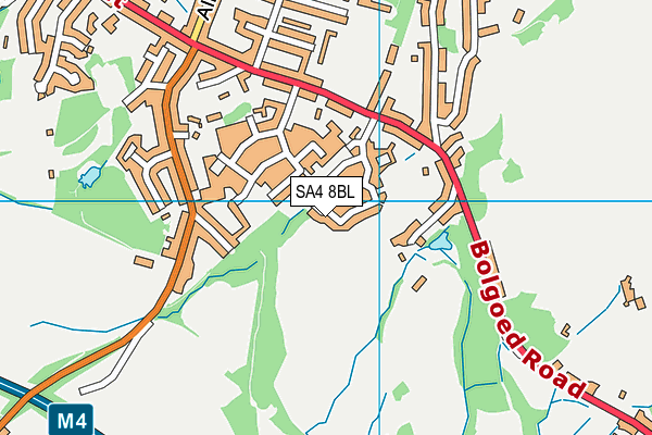 SA4 8BL map - OS VectorMap District (Ordnance Survey)