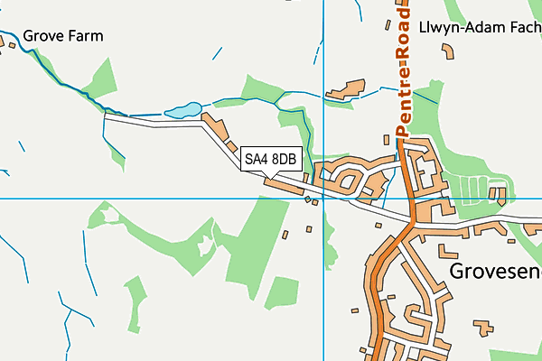 SA4 8DB map - OS VectorMap District (Ordnance Survey)