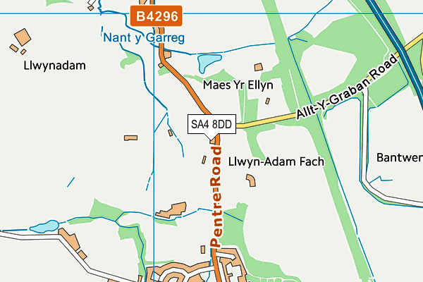 SA4 8DD map - OS VectorMap District (Ordnance Survey)