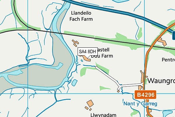 SA4 8DH map - OS VectorMap District (Ordnance Survey)