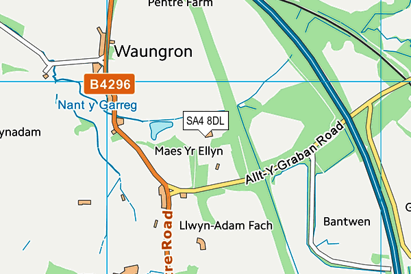 SA4 8DL map - OS VectorMap District (Ordnance Survey)