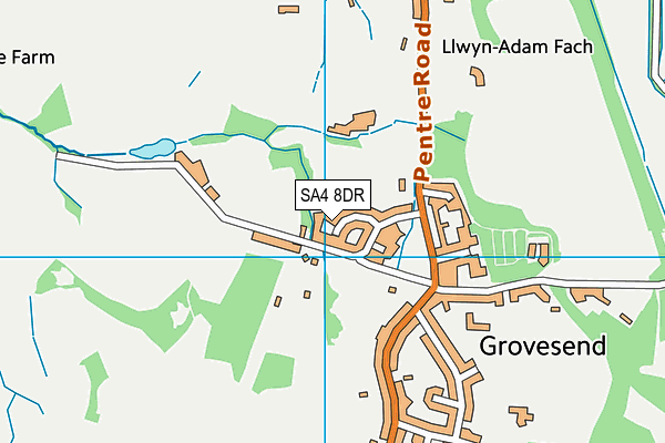 SA4 8DR map - OS VectorMap District (Ordnance Survey)