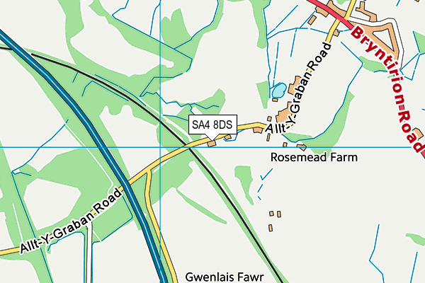 SA4 8DS map - OS VectorMap District (Ordnance Survey)