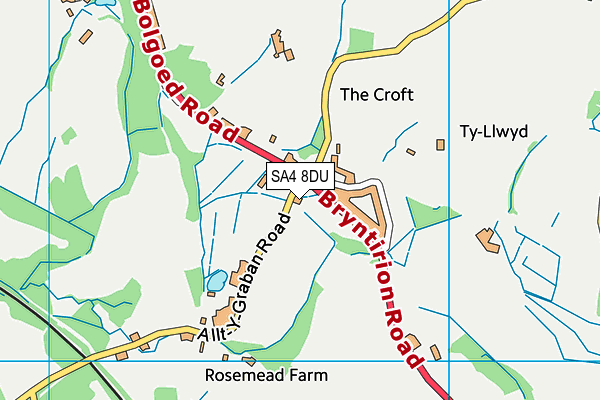 SA4 8DU map - OS VectorMap District (Ordnance Survey)