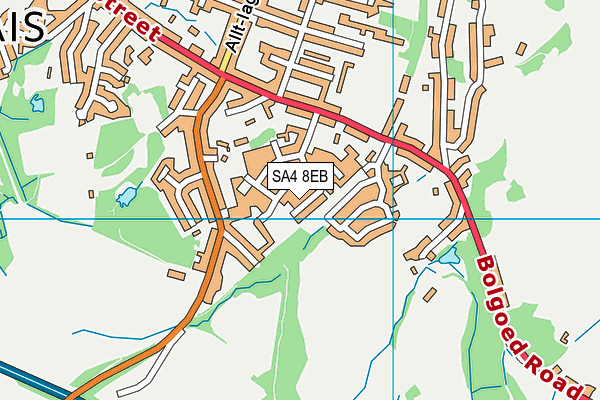 SA4 8EB map - OS VectorMap District (Ordnance Survey)