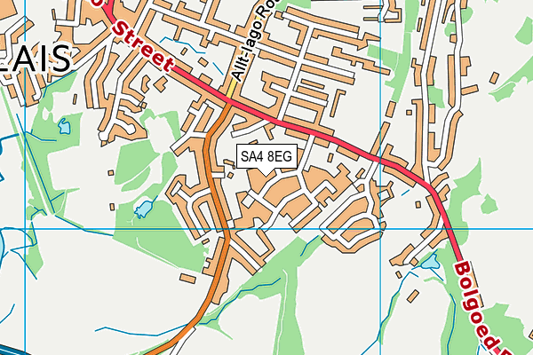 SA4 8EG map - OS VectorMap District (Ordnance Survey)