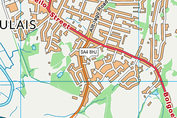 SA4 8HJ map - OS VectorMap District (Ordnance Survey)