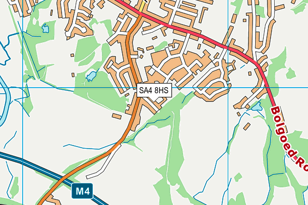 SA4 8HS map - OS VectorMap District (Ordnance Survey)