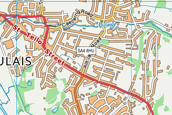 SA4 8HU map - OS VectorMap District (Ordnance Survey)