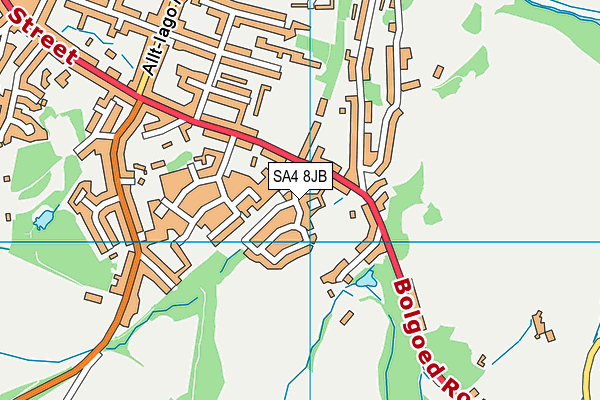 SA4 8JB map - OS VectorMap District (Ordnance Survey)