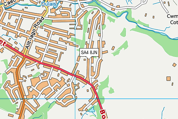 SA4 8JN map - OS VectorMap District (Ordnance Survey)