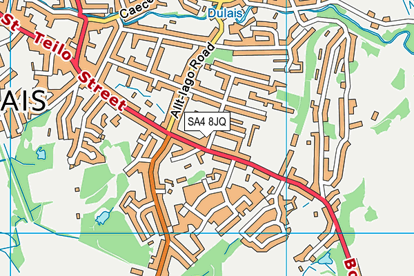 SA4 8JQ map - OS VectorMap District (Ordnance Survey)