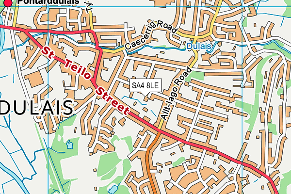 SA4 8LE map - OS VectorMap District (Ordnance Survey)