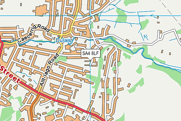 SA4 8LF map - OS VectorMap District (Ordnance Survey)