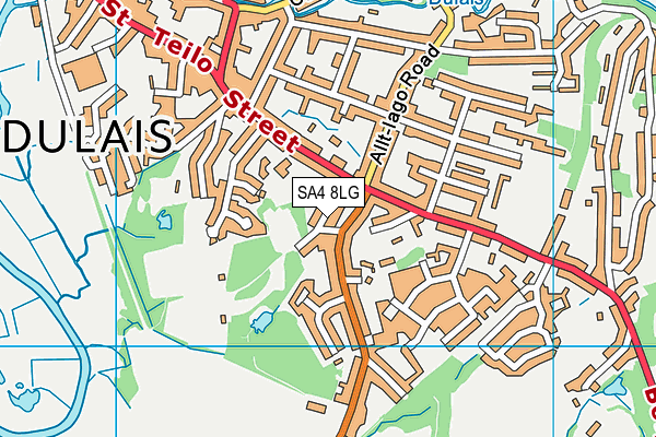SA4 8LG map - OS VectorMap District (Ordnance Survey)