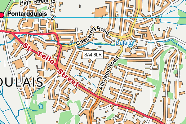 SA4 8LR map - OS VectorMap District (Ordnance Survey)