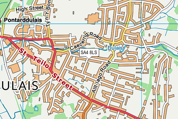 SA4 8LS map - OS VectorMap District (Ordnance Survey)