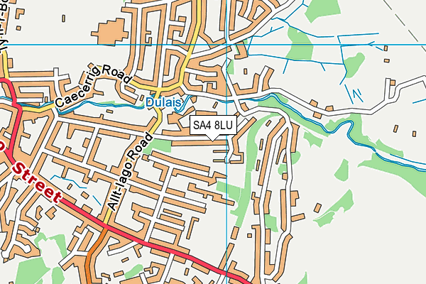 SA4 8LU map - OS VectorMap District (Ordnance Survey)