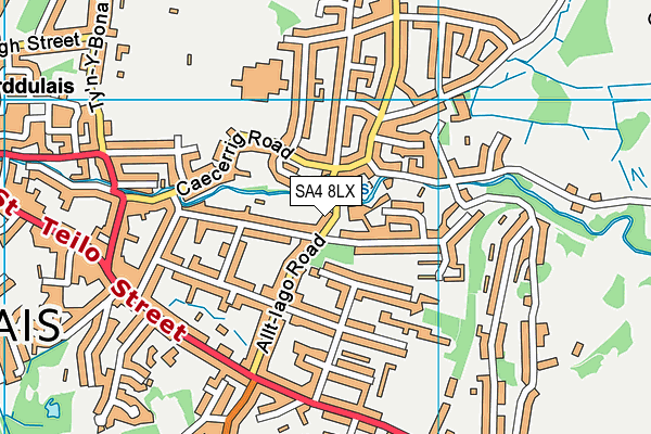 SA4 8LX map - OS VectorMap District (Ordnance Survey)