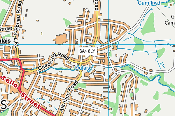 SA4 8LY map - OS VectorMap District (Ordnance Survey)