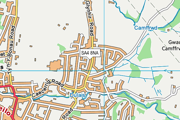 SA4 8NA map - OS VectorMap District (Ordnance Survey)