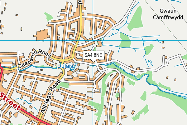 SA4 8NE map - OS VectorMap District (Ordnance Survey)