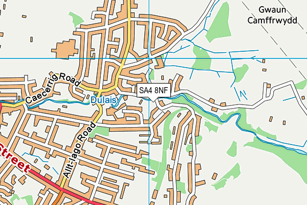 SA4 8NF map - OS VectorMap District (Ordnance Survey)