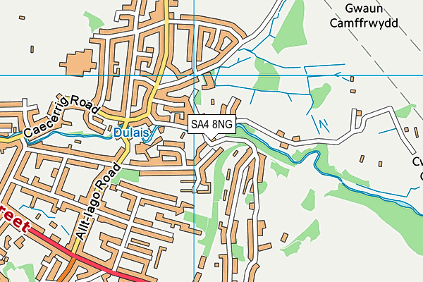 SA4 8NG map - OS VectorMap District (Ordnance Survey)