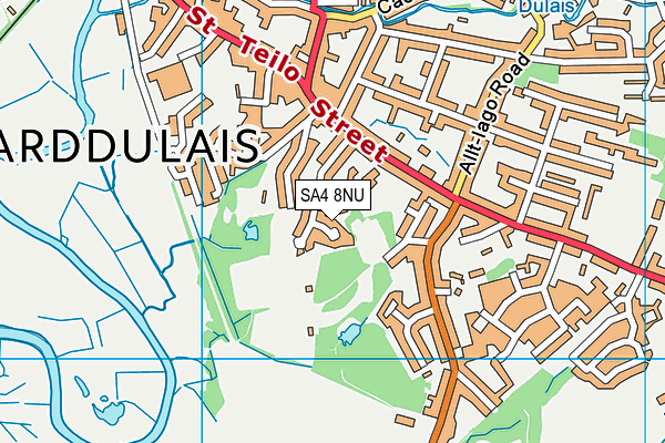 SA4 8NU map - OS VectorMap District (Ordnance Survey)