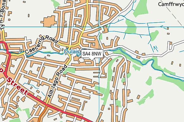 SA4 8NW map - OS VectorMap District (Ordnance Survey)