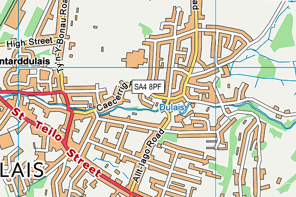 SA4 8PF map - OS VectorMap District (Ordnance Survey)