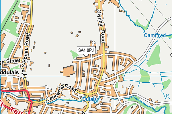 SA4 8PJ map - OS VectorMap District (Ordnance Survey)