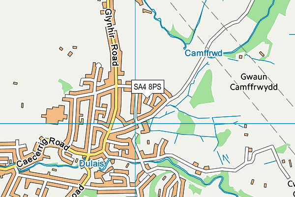SA4 8PS map - OS VectorMap District (Ordnance Survey)