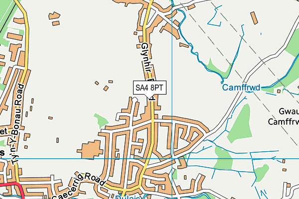 SA4 8PT map - OS VectorMap District (Ordnance Survey)
