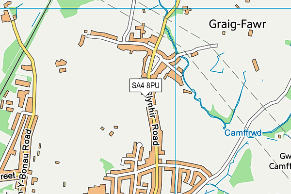 SA4 8PU map - OS VectorMap District (Ordnance Survey)