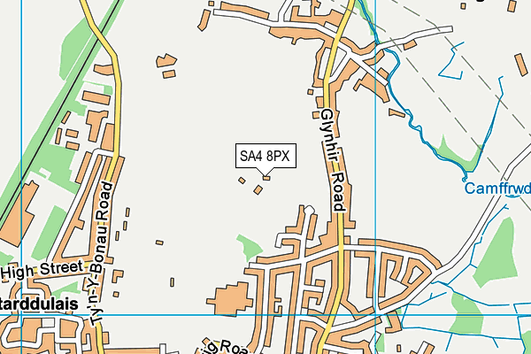 SA4 8PX map - OS VectorMap District (Ordnance Survey)