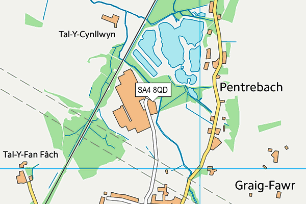 SA4 8QD map - OS VectorMap District (Ordnance Survey)