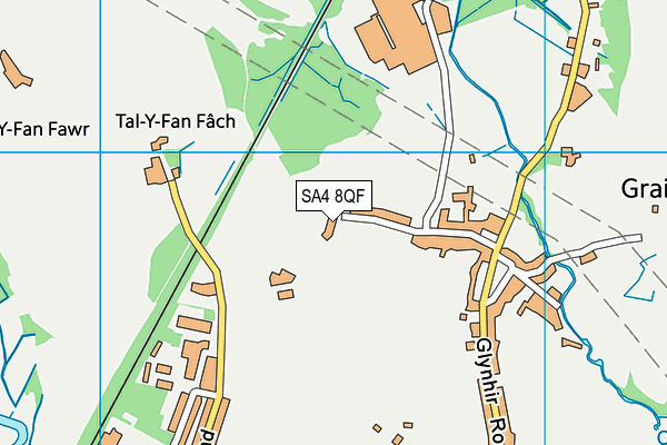 SA4 8QF map - OS VectorMap District (Ordnance Survey)