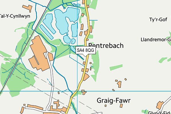 SA4 8QG map - OS VectorMap District (Ordnance Survey)