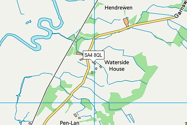 SA4 8QL map - OS VectorMap District (Ordnance Survey)