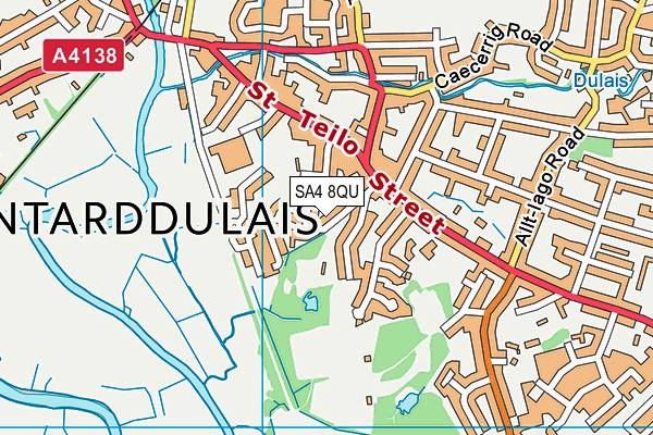 SA4 8QU map - OS VectorMap District (Ordnance Survey)